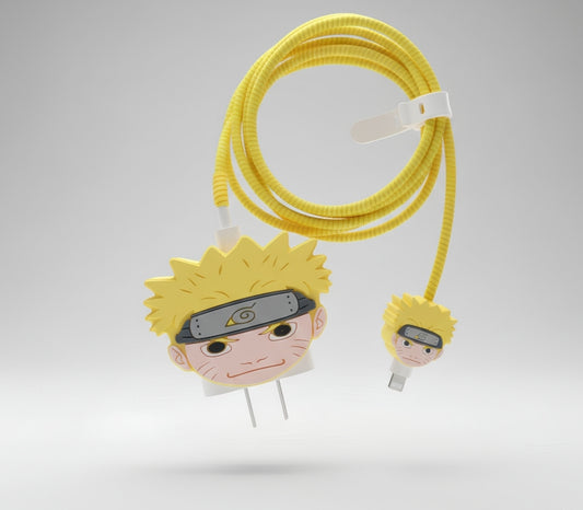 Iphone Charger Case Cover - Kakashi - 4 Piece Set (With Wire Protector)