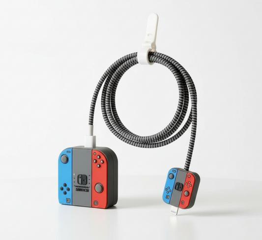 Iphone Charger Case Cover - Nintendo Classic - 4 Piece Set (With Wire Protector)